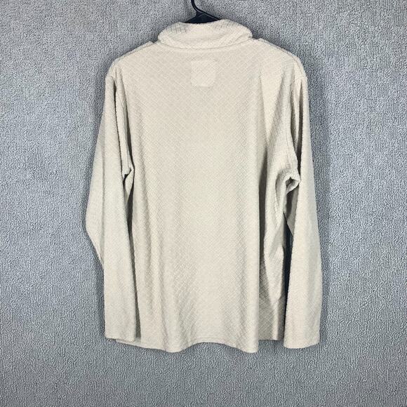 Simply Southern Sweater Womens Large Pullover Beige Recycled Half Zip Casual - Picture 2 of 6